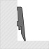 Laminate skirting boards | 5.8x240 cm | Q-Click Skirting Natural / White 