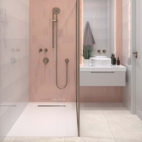 Keramische douchetegel | 90x135 cm | Shower White