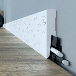 Kunststof plint | 5.8x220 cm | Waterwerende plint Wit