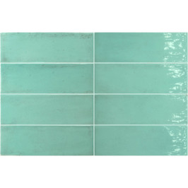 Ceramic wall tile | 5x15 cm | Fango Aquamarine Gloss Ceramic wall tile | 5x15 cm | Fango Aquamarine Gloss