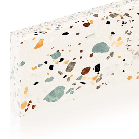 Ceramic skirting boards | 8x60 cm | Terrazzo Nude