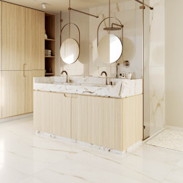 Gepolijste keramische tegel | 60x120 cm | Marmi Oro Bianco Gepolijste keramische tegel | 60x120 cm | Marmi Oro Bianco