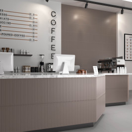 Ceramic wall tile | 5x40 cm | Hopp Bro Taupe