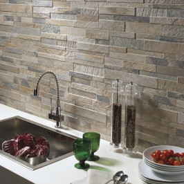 Ceramic wall tile | 15x61 cm | Tilestone 3D Pierre Beige