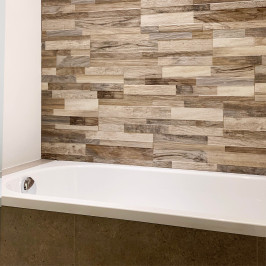 Ceramic wall tile | 15x61 cm | Tilestone 3D Bois Taupe