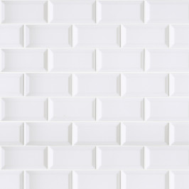 Ceramic wall tile | 7.5x15 cm | Biseauté White Ceramic wall tile | 7.5x15 cm | Biseauté White