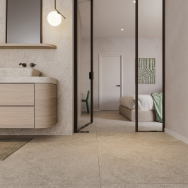 Ceramic floor and wall tile | 120x120 cm | Roca Serena Crosscut Bone