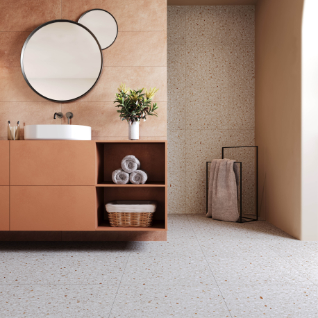 Carrelage en céramique sol et mur | 60x60 cm | Tilestone Granito Terrazzo Cotto