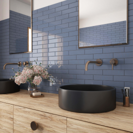 Keramische wandtegel | 5x20 cm | Mundano Ocean Glossy