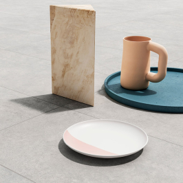 Ceramic floor and wall tile | 80x80 cm | Tilestone Subway Crete Grey