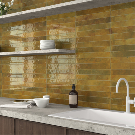 Keramische wandtegel | 5x40 cm | Bali Moss