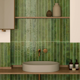 Keramische wandtegel | 5x40 cm | Bali Green