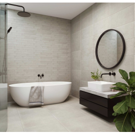 Mosaïque sur filet | 30x60 cm | Tilestone Subway Crete Grey Mosaïque