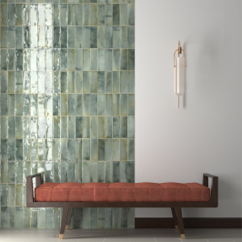 Keramische wandtegel | 6.5x20 cm | Hanoi Celadon Keramische wandtegel | 6.5x20 cm | Hanoi Celadon