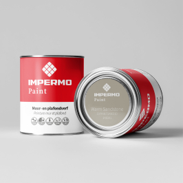 Staal | 5x5 cm | Tester Muur & Plafond - Impermo Paint - Warm Sandstone Staal | 5x5 cm | Tester Muur & Plafond - Impermo Paint - Warm Sandstone