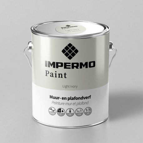 Verf | 18x20 cm | Muur & Plafond - Impermo Paint - Light Ivory