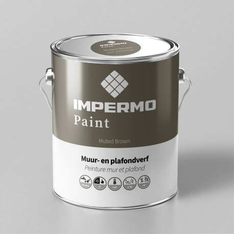 Verf | 18x20 cm | Muur & Plafond - Impermo Paint - Muted Brown