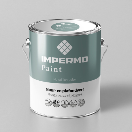 Verf | 18x20 cm | Muur & Plafond - Impermo Paint - Muted Turquoise