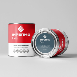 Staal | 5x5 cm | Tester Muur & Plafond - Impermo Paint - Faded Denim Staal | 5x5 cm | Tester Muur & Plafond - Impermo Paint - Faded Denim