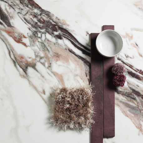 Polished ceramic tile | 120x60 cm | Borgogna Poli