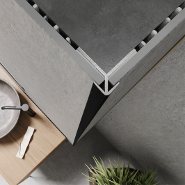 Profile | 2.59x280 cm | Premium Outer corner Profile Matt Black