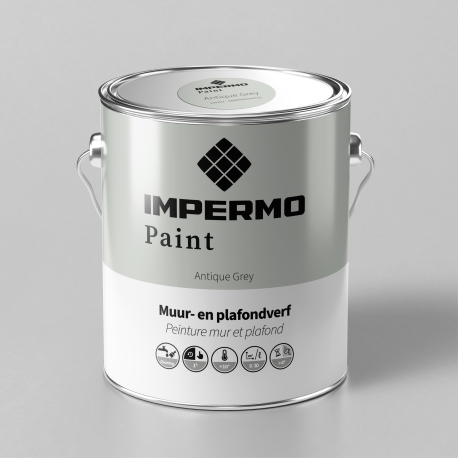 Verf | 18x20 cm | Muur & Plafond - Impermo Paint - Antique Grey