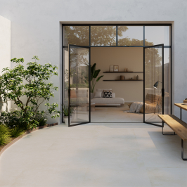 Carrelage extérieur en céramique | 90x90 cm | Tilestone Betontec Ivory