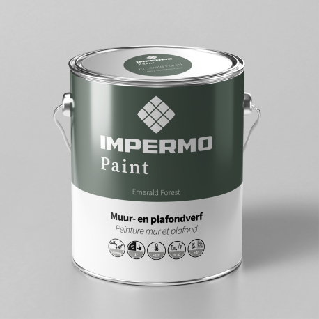 Verf | 18x20 cm | Muur & Plafond - Impermo Paint - Emerald Forest