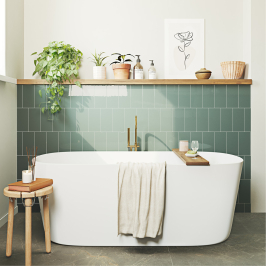 Keramische wandtegel | 10x20 cm | Stockholm Soft Green