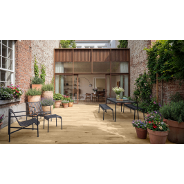 Carrelage extérieur en céramique | 30x120 cm | Tilestone Iconic Oak Natural Rustic