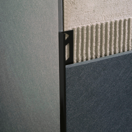 Profiel | 0.8x270 cm | L-Profiel Alu Gepoedercoat Zwart 8mm