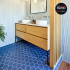 Carrelage en céramique sol et mur | 10.1x11.6 cm | Kromatika Naval Blue Hexagon