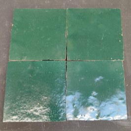 Zellige Marocain | 10x10 cm | Zellige Bottle Green