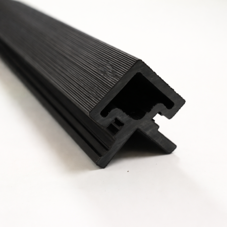 Profile | 4.95x290 cm | Outdoor Classic Wall Panel Black Corner Profile Right