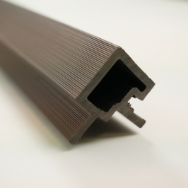 Profile | 4.95x290 cm | Outdoor Classic Wall Panel Choco Corner Profile Left