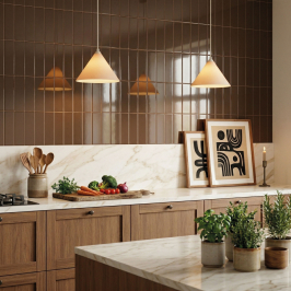 Carreaux muraux en céramique | 7.8x29.8 cm | Tones Brown