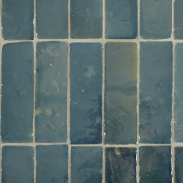 Handgemaakte Marrokaanse Zellige | 5x15 cm | Zellige Petrol Blue