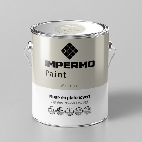 Verf | 18x20 cm | Muur & Plafond - Impermo Paint - Warm Linen