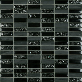 Mosaic on sheet | 30x30 cm | Tilestone Bradford Black Mosaic on sheet | 30x30 cm | Tilestone Bradford Black