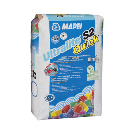 Glue | 30x50 cm | Mapei Tile glue Ultralite S2 Quick