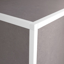 Profile | 1x270 cm | End Cap Alu Powder Coated Pure White, Square