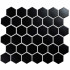 Mozaïek | 28.2x32.5 cm | Mosaic Black Matt Big Hexagon