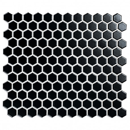 Mozaïek | 26x31 cm | Mosaic Black Matt Hexagon