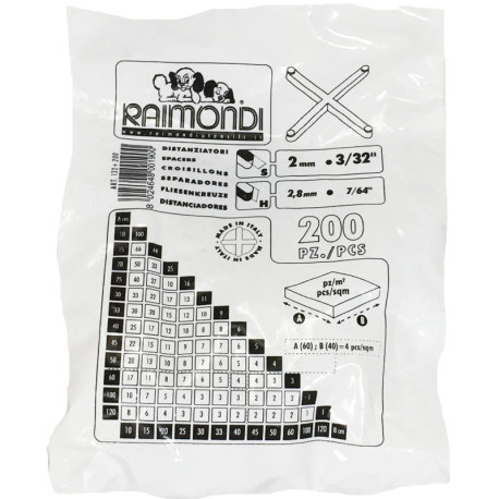 Toebehoren | Voegkruisjes 2mm (200st per zak)