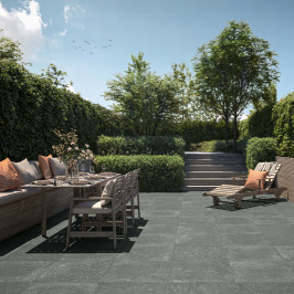 Keramische terrastegel | 59.5x59.5 cm | Belgian Bluestone Black Keramische terrastegel | 59.5x59.5 cm | Belgian Bluestone Black