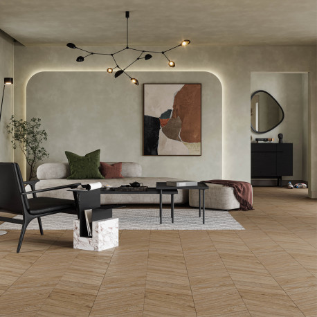 Keramische parkettegel | 60x120 cm | Madeira Oak Chevron