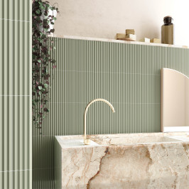 Ceramic wall tile | 5x20 cm | Mundano Olive Edge Decor Matt Ceramic wall tile | 5x20 cm | Mundano Olive Edge Decor Matt
