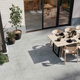 Keramische terrastegel | 90x90 cm | Tilestone Betontec Grey