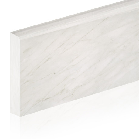 Ceramic skirting boards | 8x75 cm | Marble White