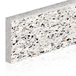 Ceramic skirting boards | 7x60 cm | Terrazzo Rain